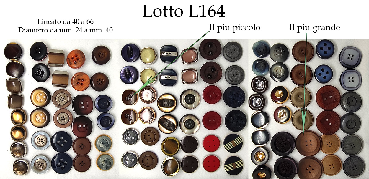 100 bottoni vintage anni 60 70 80 - Merceria Cheri - Rimini